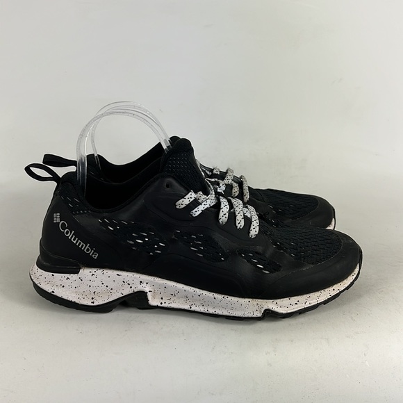 Columbia black white lace up minimalist athletic shoes sneakers women's size 9 - Picture 2 of 9
